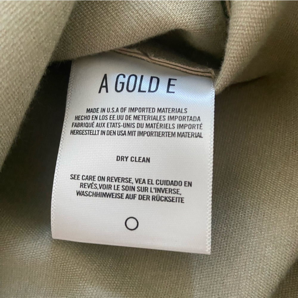 AGOLDE Vegan Leather Shacket Medium Cream Oversized Shirt Jacket EUC - Picture 4 of 10